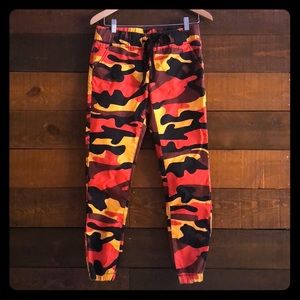 Orange Camo Jogger Pants